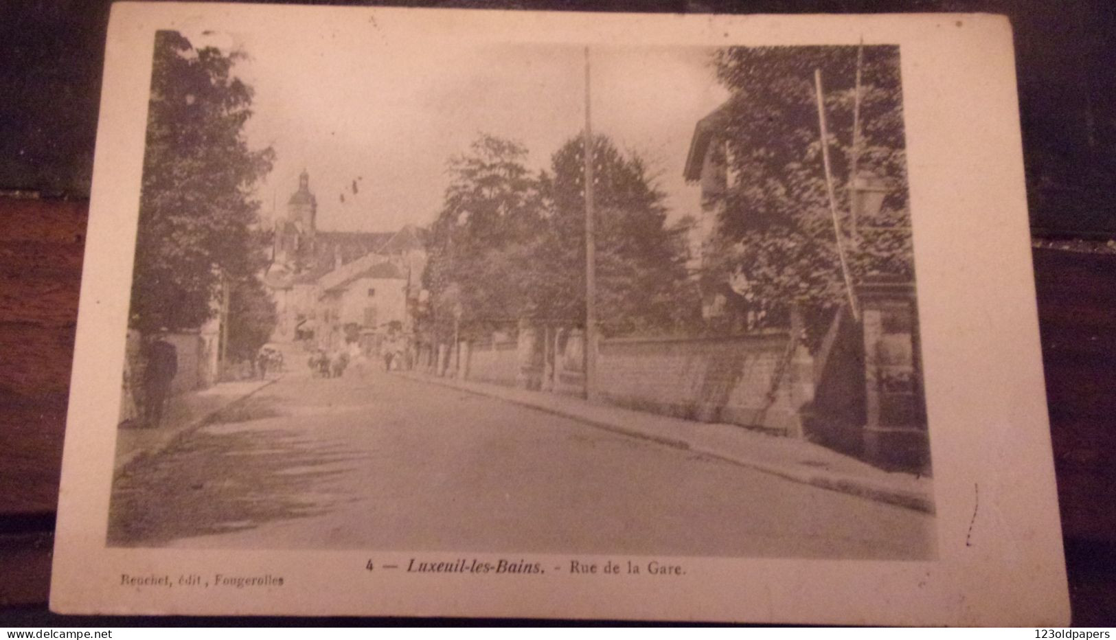 70 LUXEUIL LES BAINS 1908 RUE DE LA GARE  EDIT REUCHET FOUGEROLLES - Luxeuil Les Bains