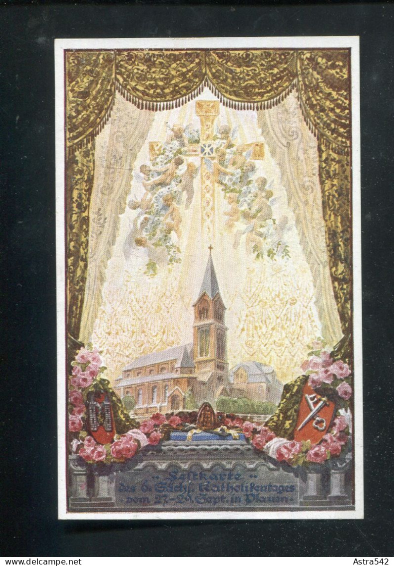 "6. SAECHS. KATHOLIKENTAG IN PLAUEN" 1923, Kuenstler-Festpostkarte (A0119) - Sonstige & Ohne Zuordnung