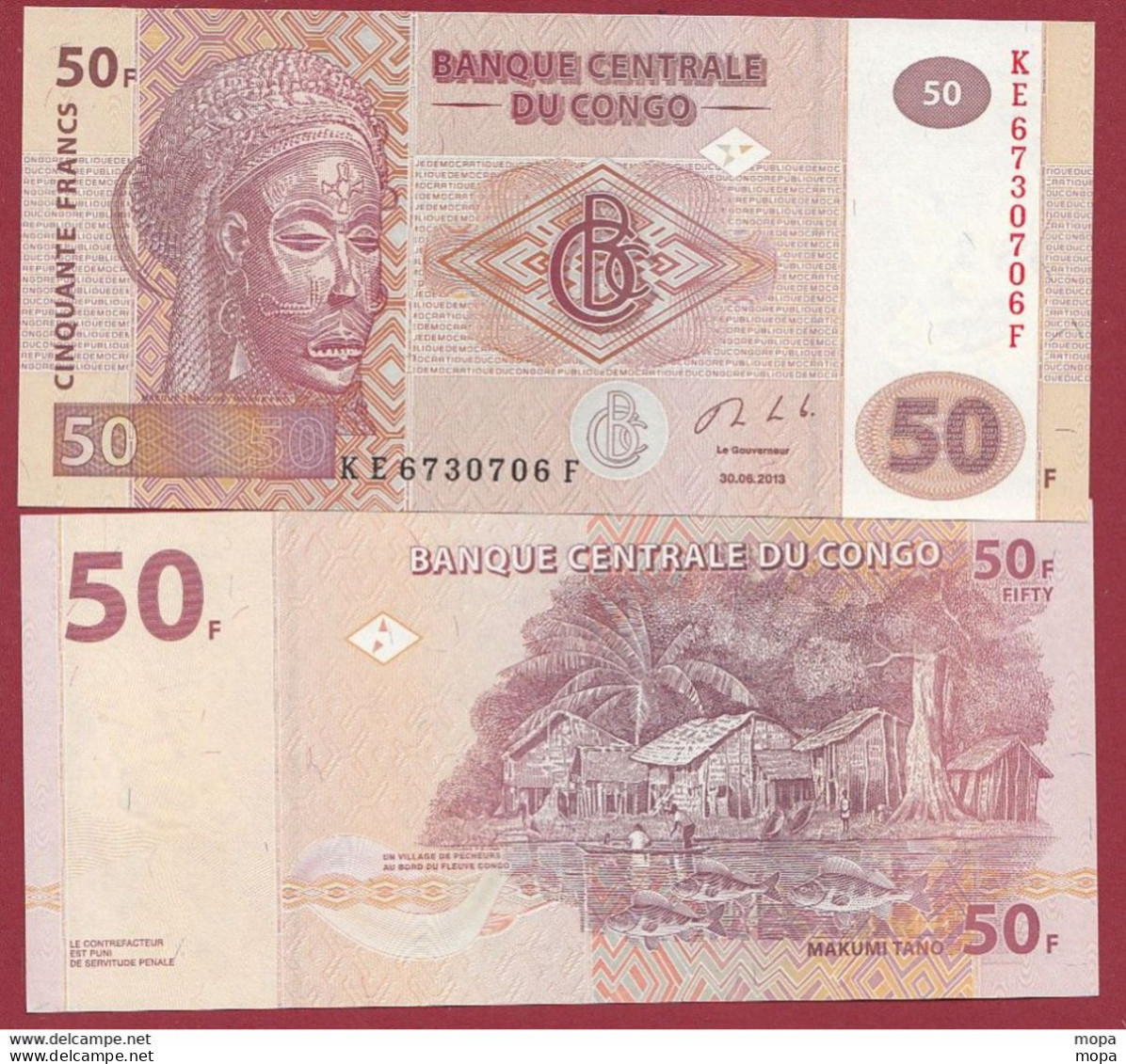 Congo 50 Francs   Du 30/06/2013----UNC-- (481 ) - République Démocratique Du Congo & Zaïre