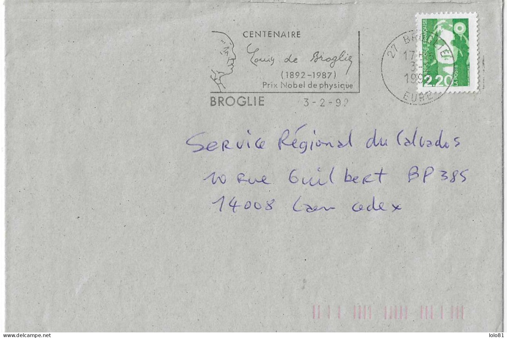 Lettre Secap Broglie 1992 Louis De Broglie - Physik