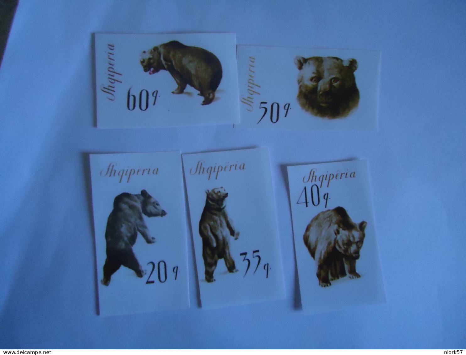 ALBANIA    VIGNETTES STAMPS  ANIMALS BEARS - Ours