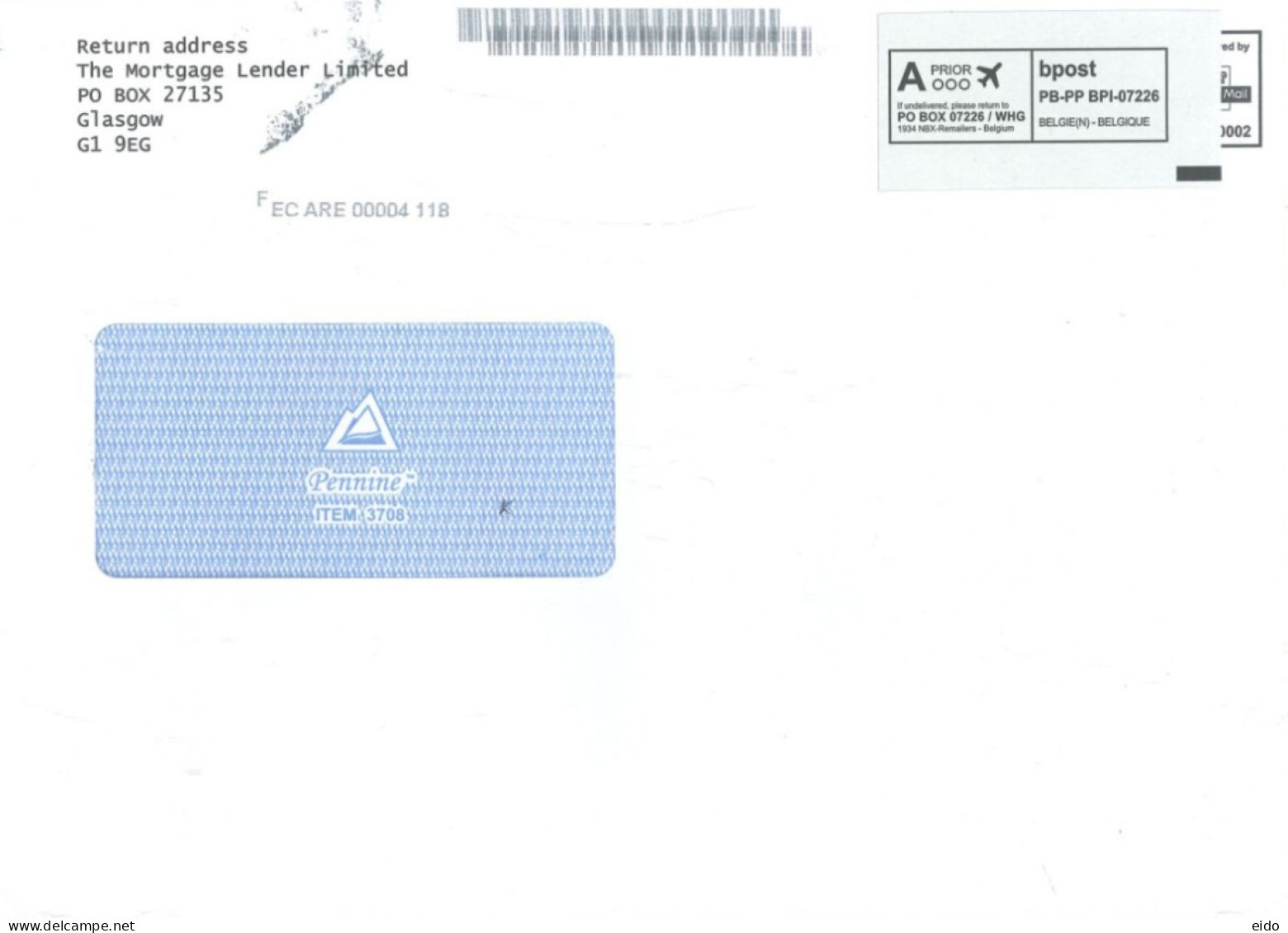 BELGIUM - 2023 - POSTAL FRANKING MACHINE LABEL COVER TO DUBAI.. - Lettres & Documents