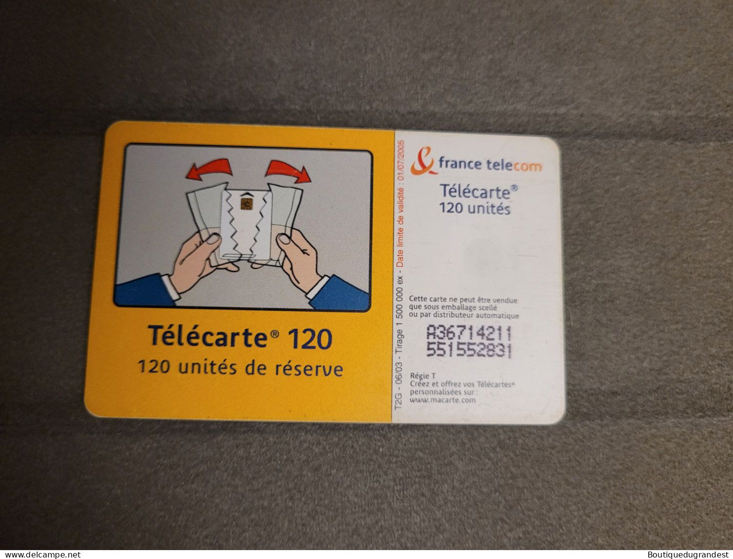 Télécarte 120 Unités - Non Classés