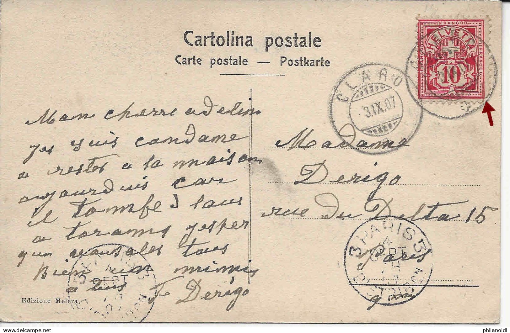 Claro, San Nazaro E Cascate Censo, Viaggiata 1907 - Other & Unclassified