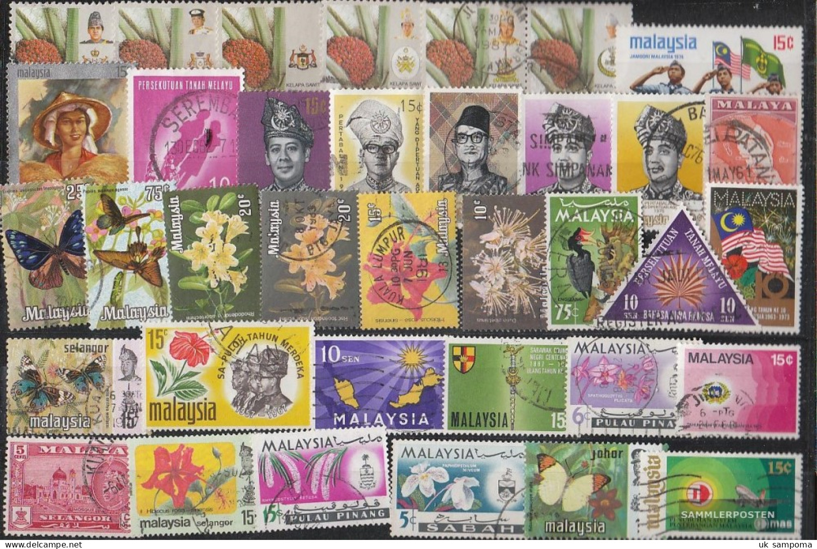 Malaysia 100 Different Stamps  With Staatenbund - Maleisië (1964-...)