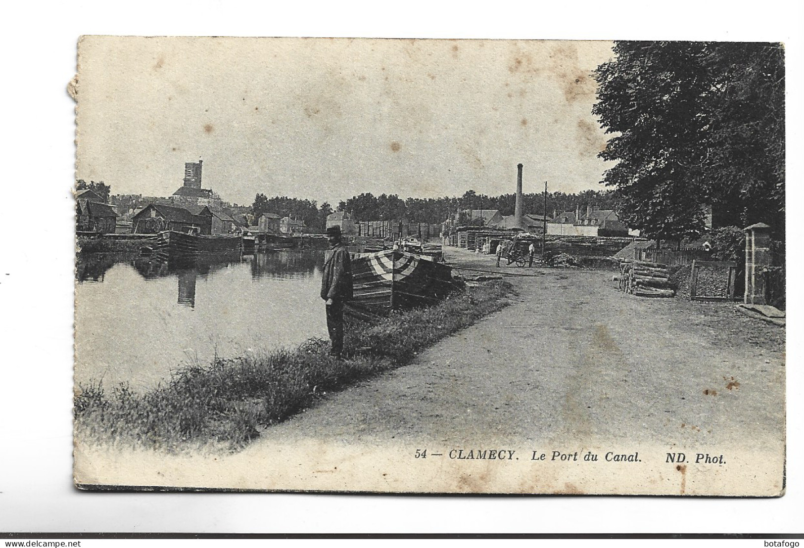 CPA DPT 58 CLAMECY, LE PORT DU CANAL; En 1916! - Clamecy