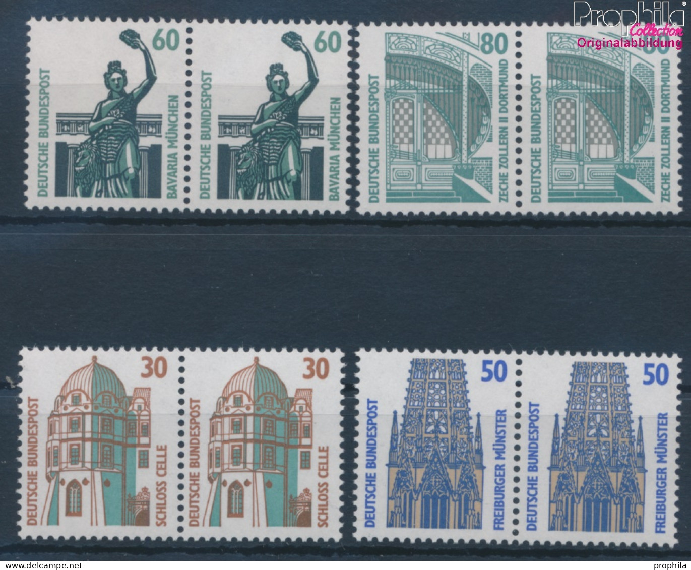 BRD 1339A WP-1342A WP Waagerechte Paare (kompl.Ausg.) Postfrisch 1987 Sehenswürdigkeiten (10343360 - Unused Stamps