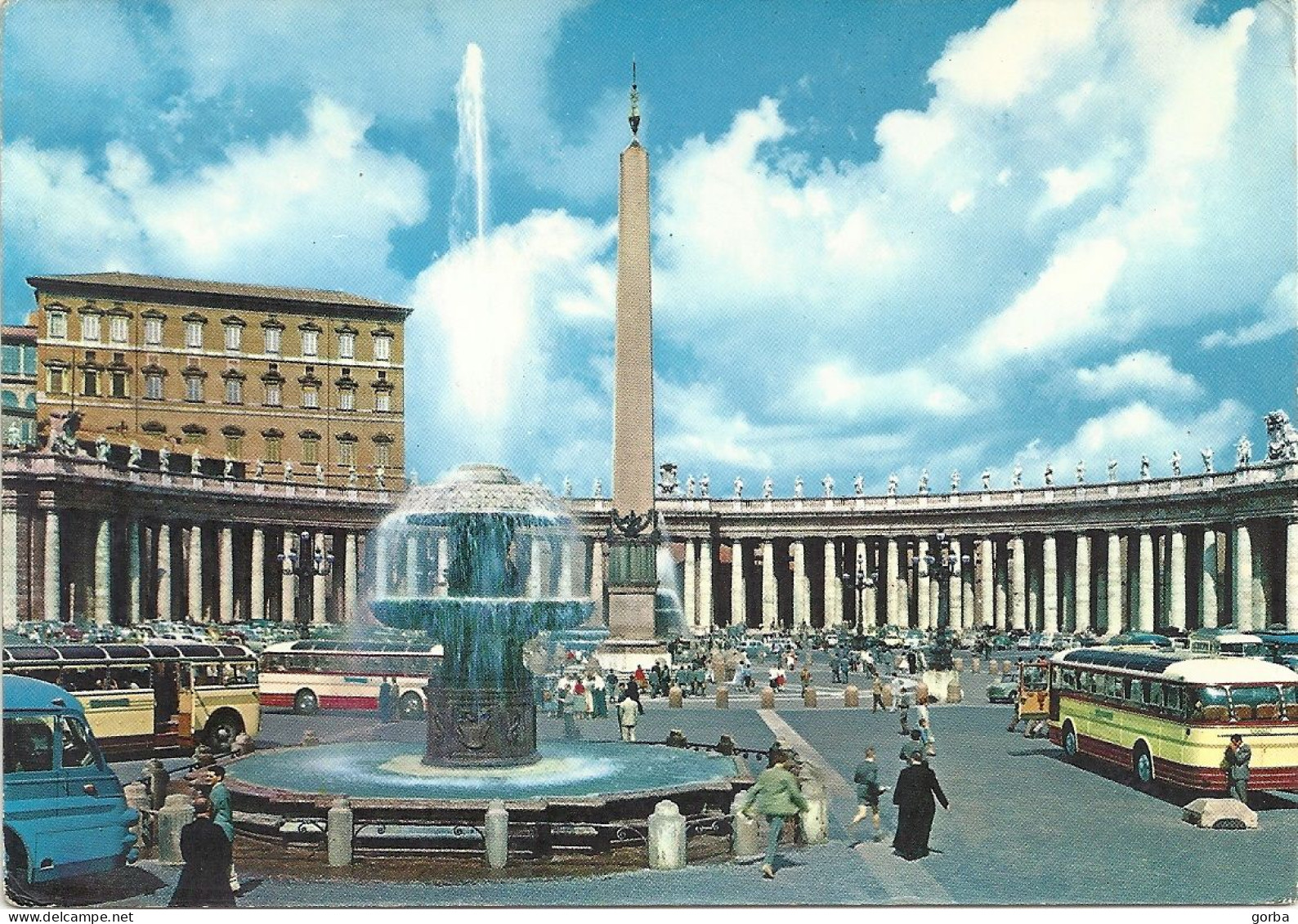 *CPM - ITALIE - LATIUM - ROME - Place St Pierre -autobus - San Pietro