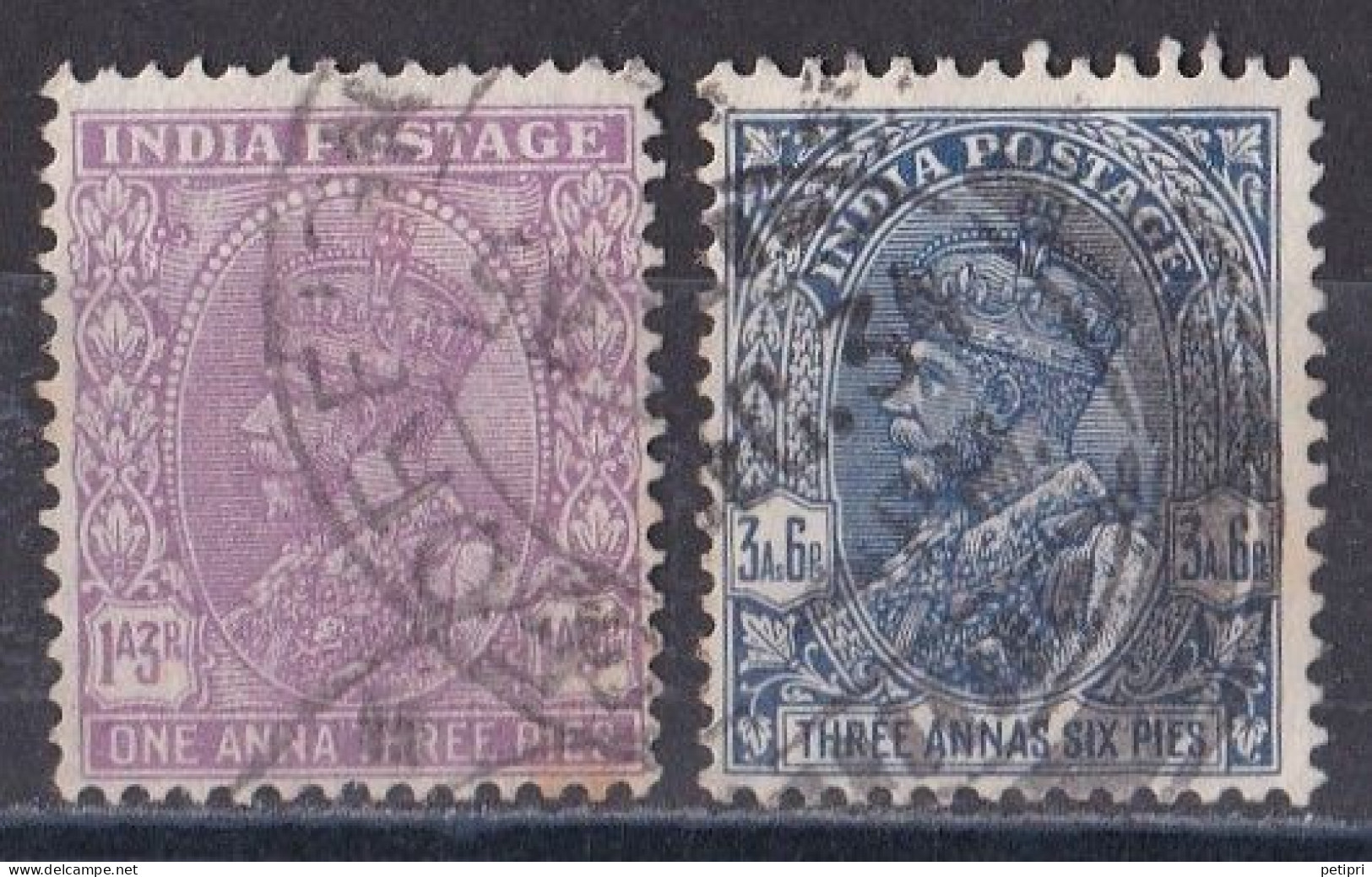 Inde Anglaise  1911-1935  Roi Georges V   Y&T  N ° 113 B  Et  117 B  Oblitérés - 1911-35 King George V