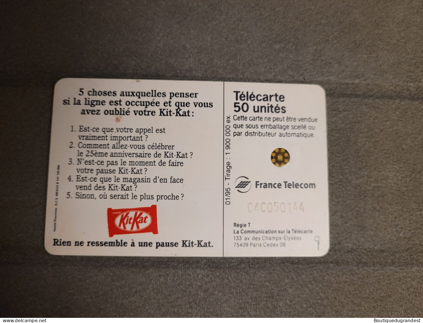 Télécarte 50 Unités - Non Classés