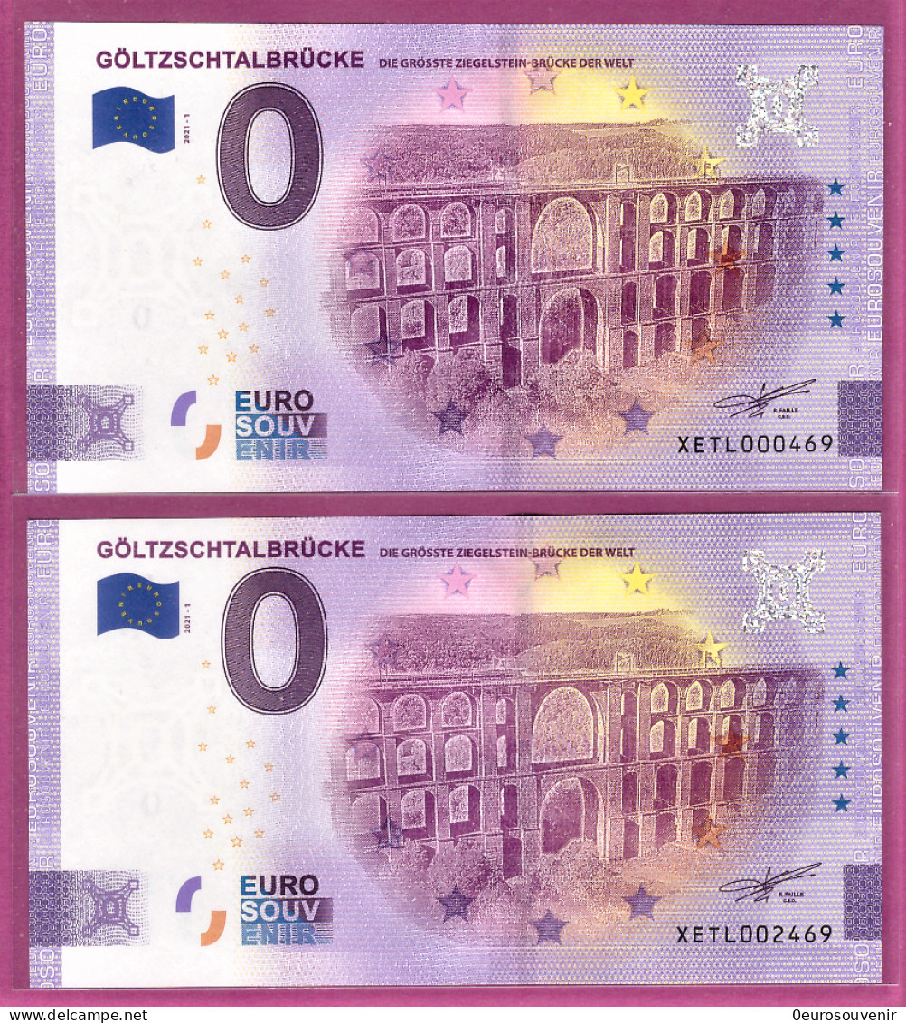 0-Euro XETL 2021-1 GÖLTZSCHTALBRÜCKE GRÖßTE ZIEGELSTEINBRÜCKE SET NORMAL+ANNIVERSARY - Private Proofs / Unofficial