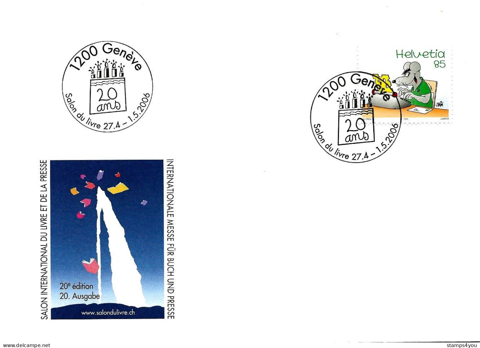 CH - 153 - Enveloppe Avec Oblit Spéciale "Genève Salon Du Livre 2006" - Poststempel