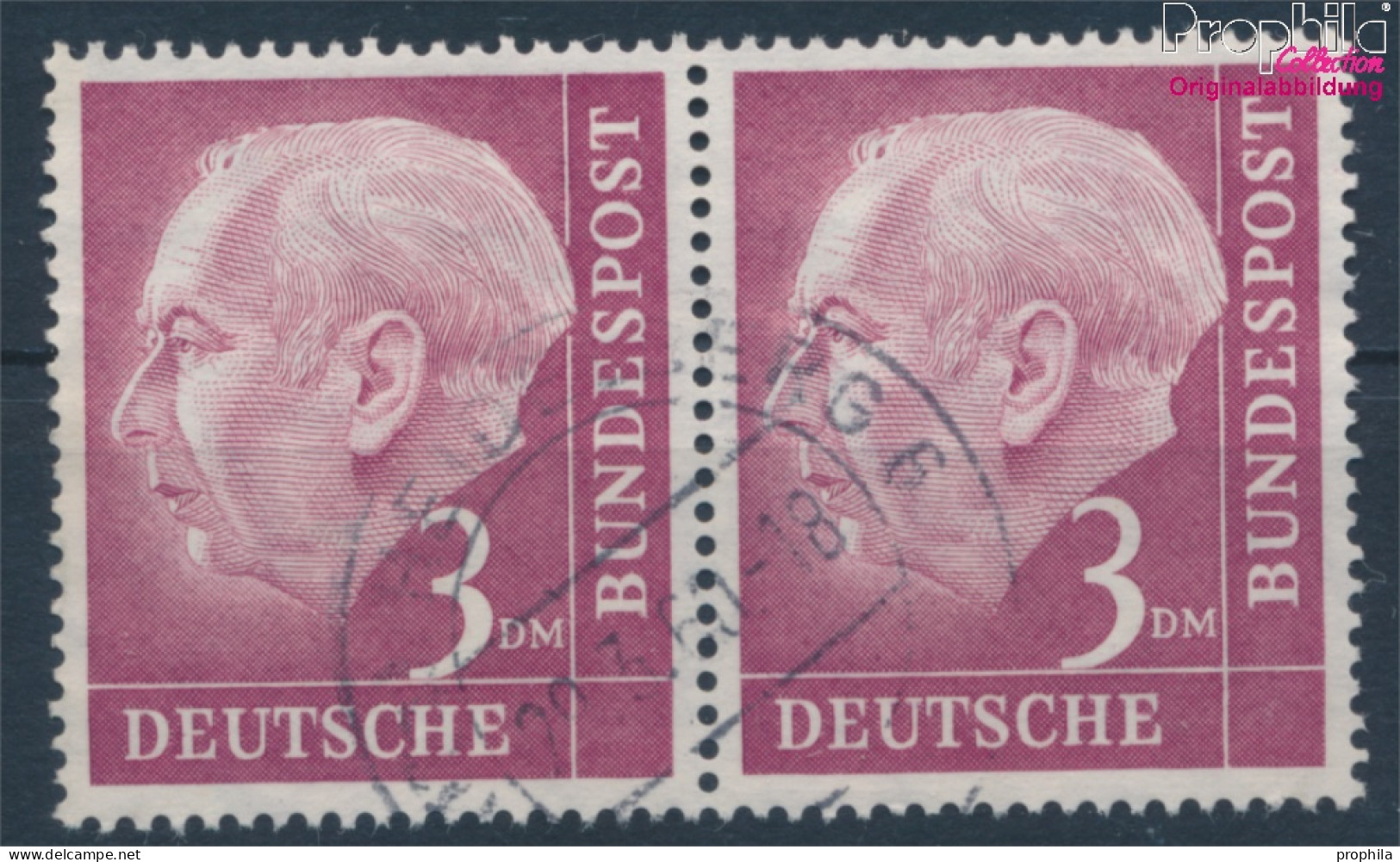 BRD 196x WP Waagerechtes Paar Gestempelt 1954 Heuss (10351880 - Used Stamps