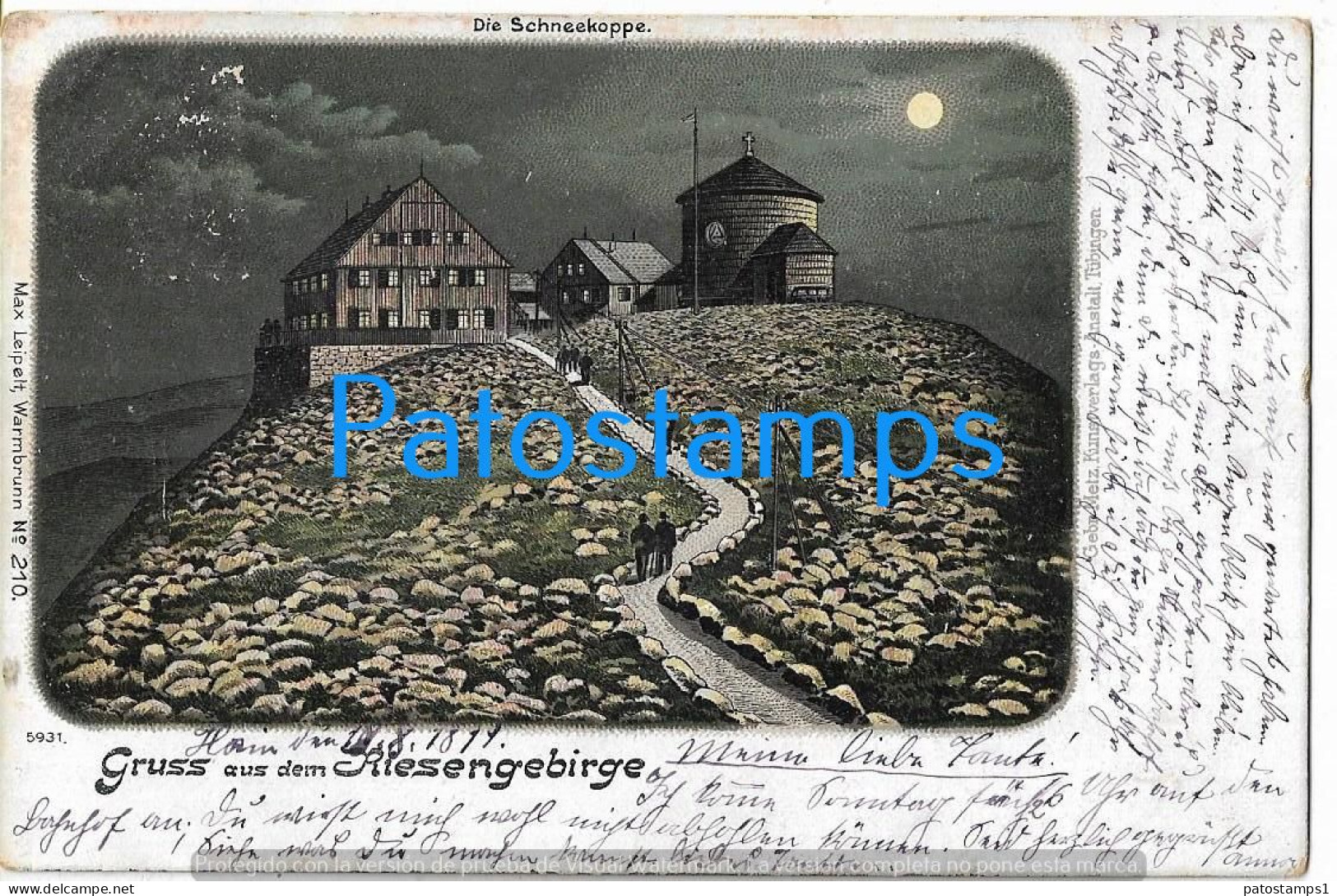 226162 POLAND GRUSS AUS DEM RIESENGEBIRGE ART THE SNOW HEAD POSTAL POSTCARD - Polonia