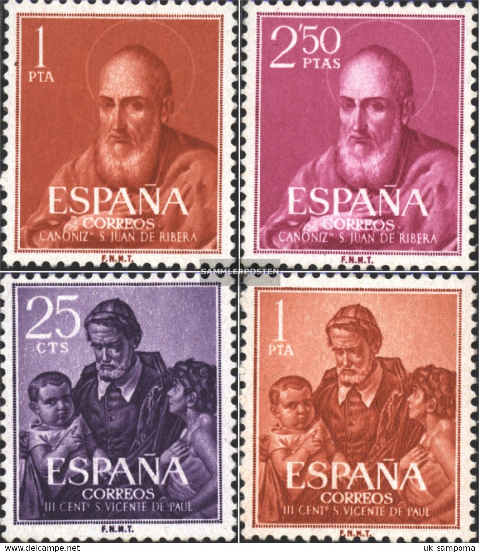 Spain 1187-1188,1191-1192 (complete Issue) Unmounted Mint / Never Hinged 1960 Special Stamps - Neufs