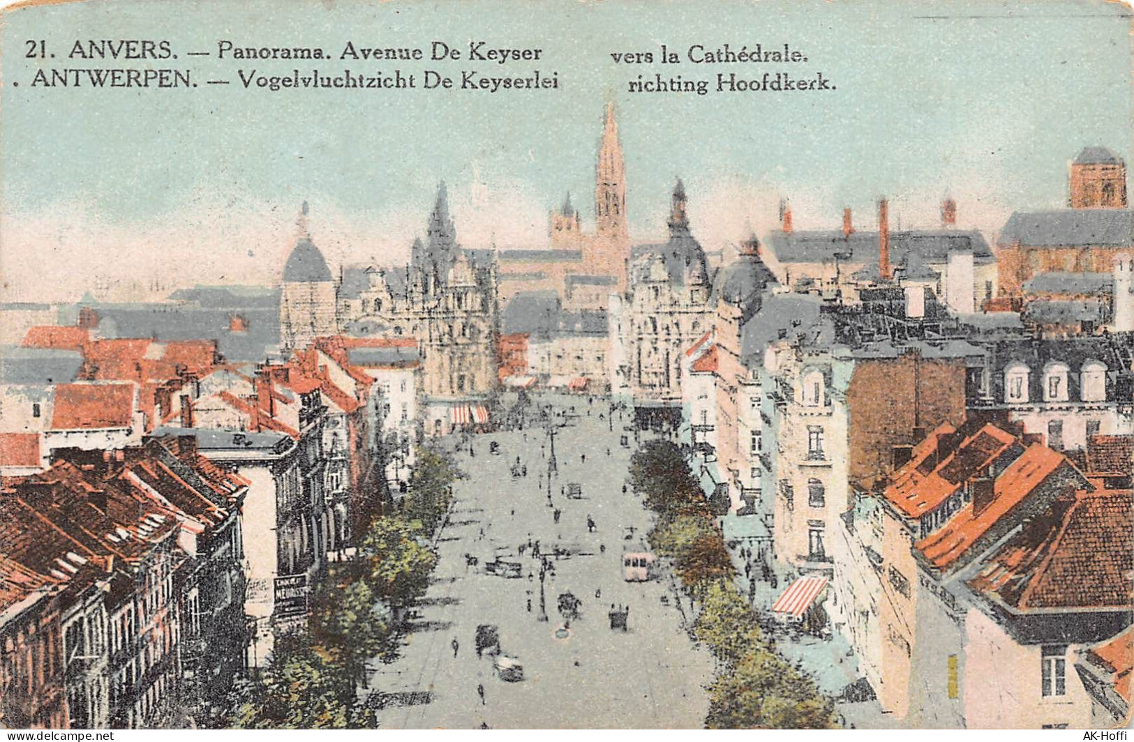 ANVERS. Panorama. Avenue De Keyser  - ANTWERPEN. - Vogelvluchtzicht De Keyserlei - Antwerpen