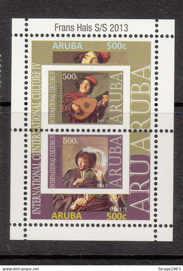 2013 Aruba Art Paintings Musical Instrument  Souvenir Sheet MNH - Curazao, Antillas Holandesas, Aruba