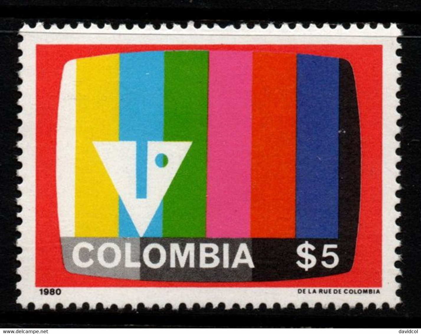 05- KOLUMBIEN - 1980- MI#:1416- MNH- “INRAVISION” – NATIONAL TELEVISION COMPANY - Colombia