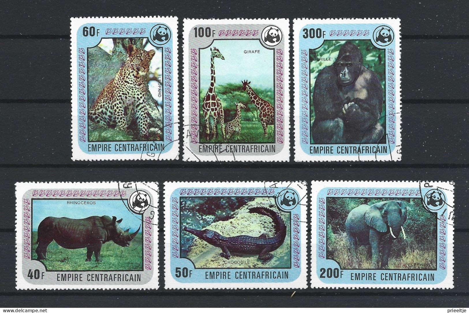 Centrafricaine 1978 WWF Animals  Y.T. 328/333 (0) - Centraal-Afrikaanse Republiek