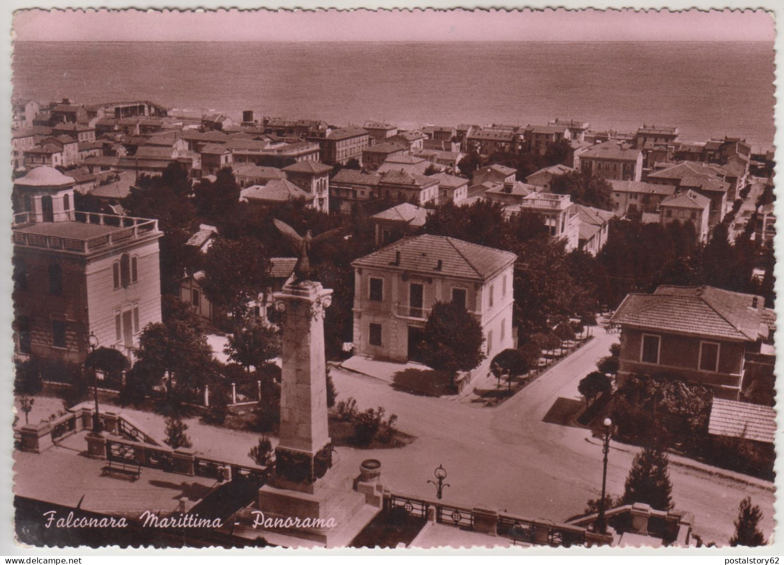 Falconara Marittima,  - Panorama - Cartolina Viaggiata 1952 Franc. Asportato - Ancona