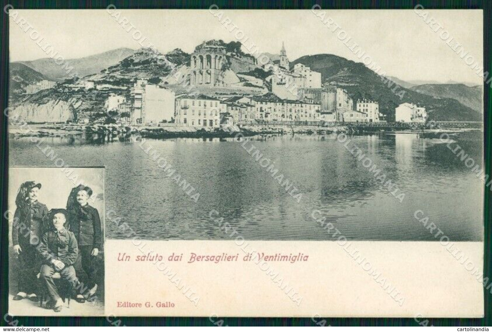 Imperia Ventimiglia Bersaglieri Cartolina MT3647 - Imperia