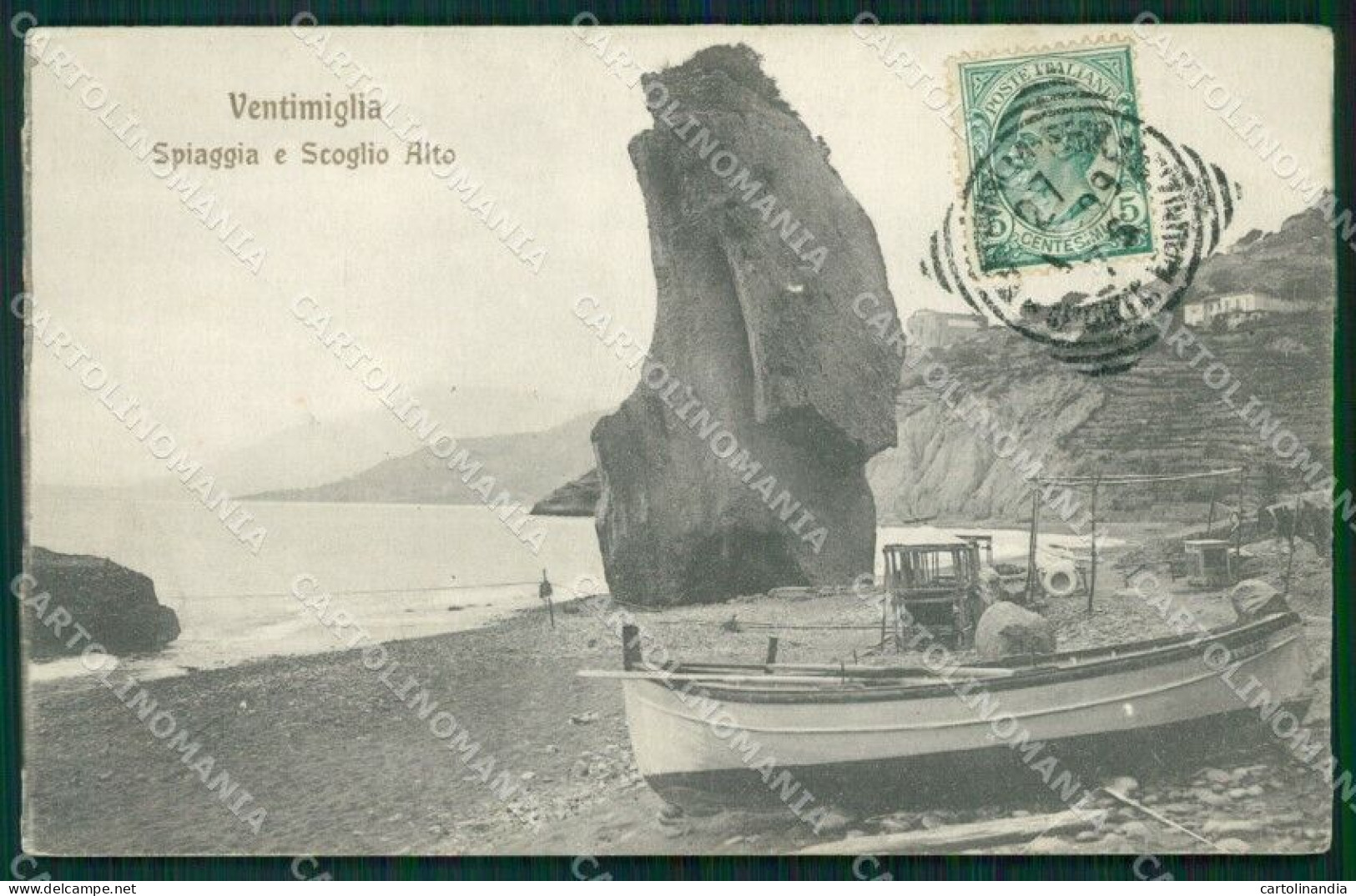 Imperia Ventimiglia Scoglio Alto Barca Cartolina MT3665 - Imperia
