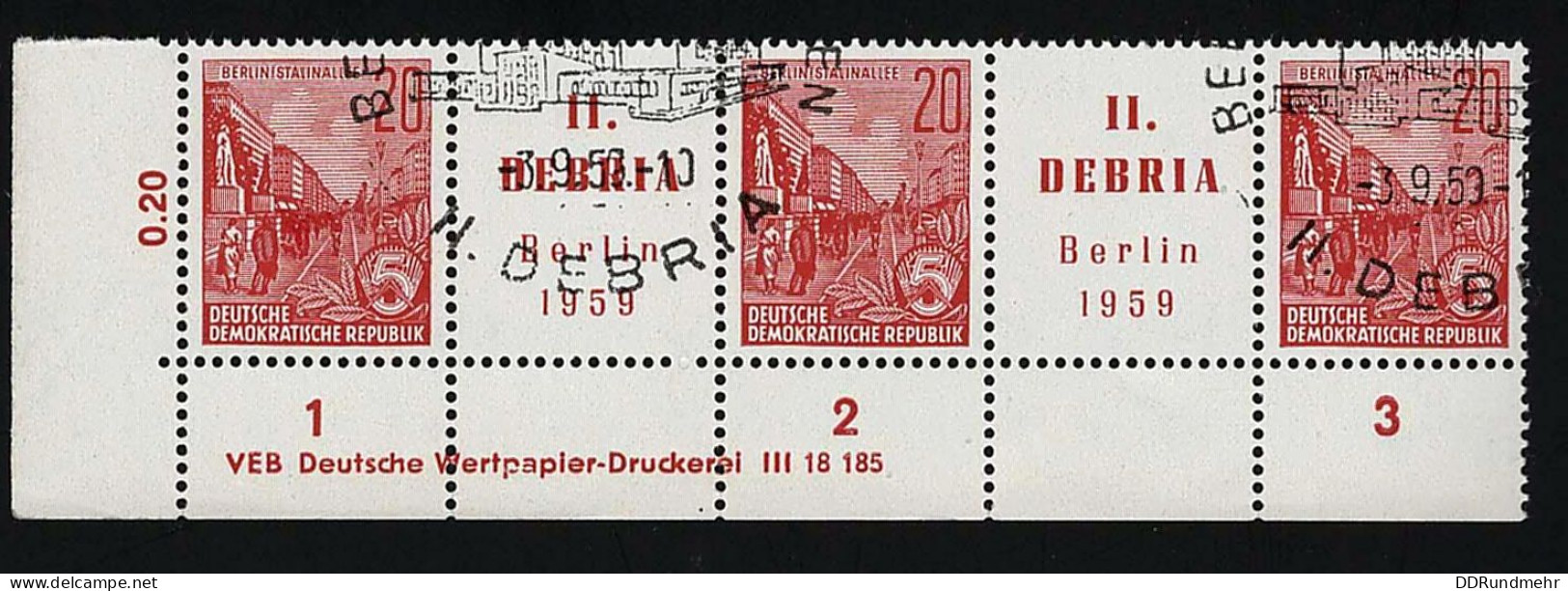 1959 Stalin Avenue Berlin Michel DD WZd22 Used - Oblitérés