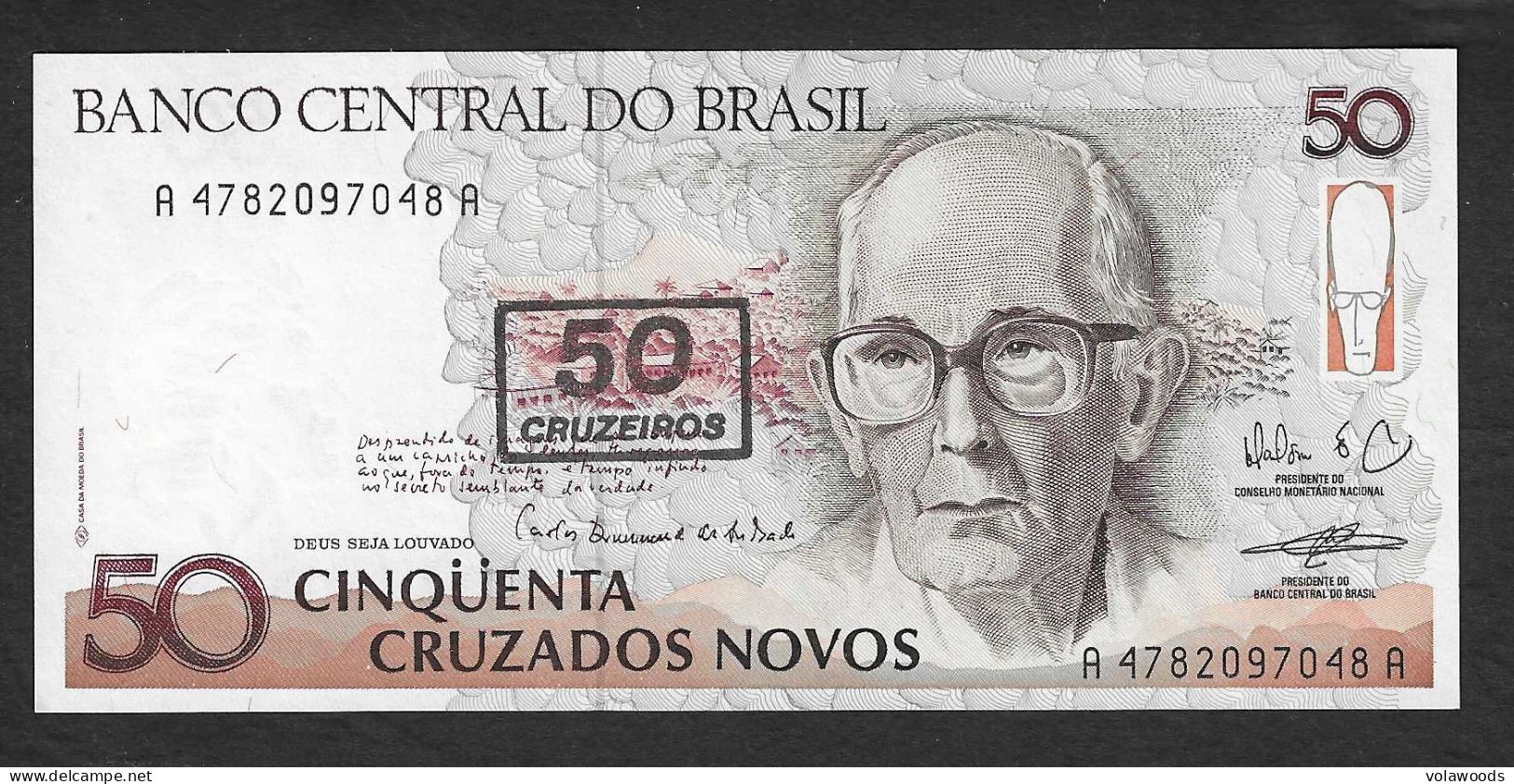 Brasile - Banconota Non Circolata FdS UNC Da 50 Cruzeiros P-223a - 1990 #19 - Brazil