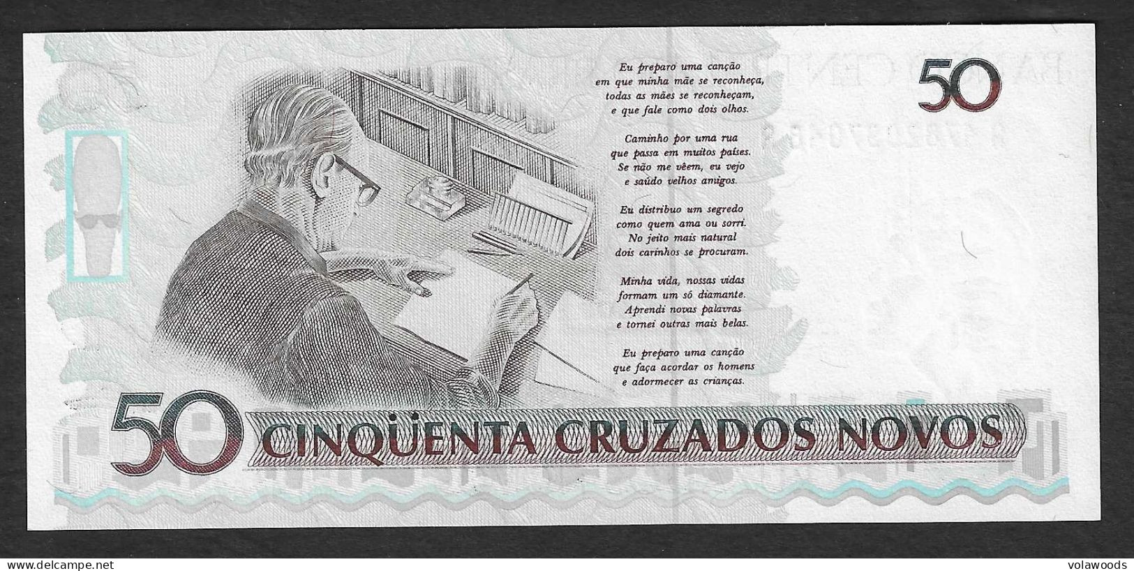 Brasile - Banconota Non Circolata FdS UNC Da 50 Cruzeiros P-223a - 1990 #19 - Brazil