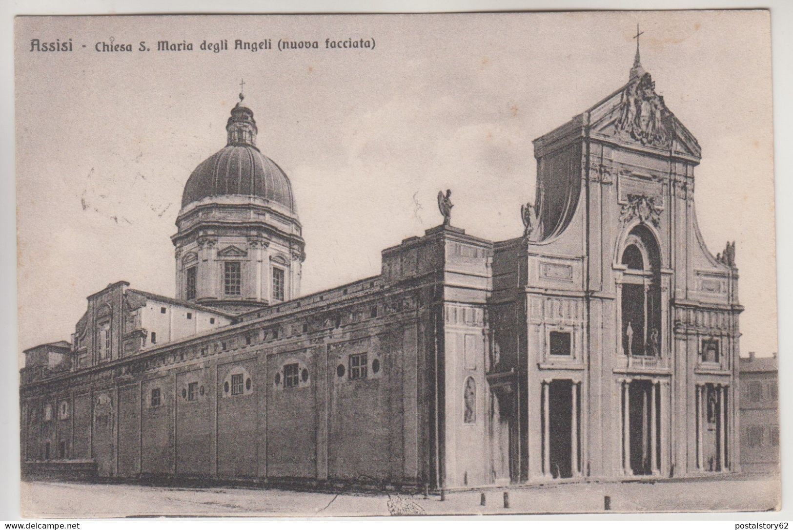 Assisi, - Chiesa Di Santa Maria Degli Angeli - Cartolina Viaggiata 1927 - Perugia