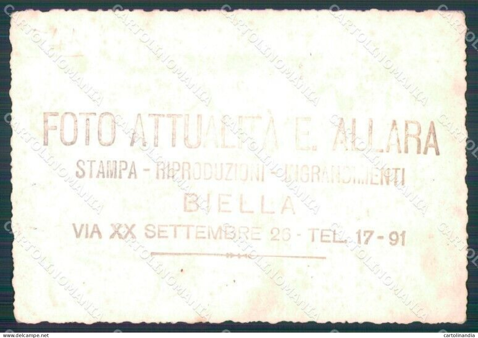 Biella Città Auto RETRO BIANCO Foto Cartolina MT1048 - Biella