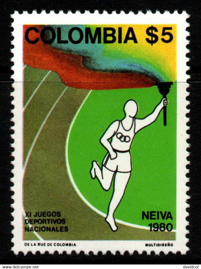 17- KOLUMBIEN - 1980- MI#:1459-MNH- NATIONAL SPORTS GAMES – ATHLETISM - SPORTS - Colombie