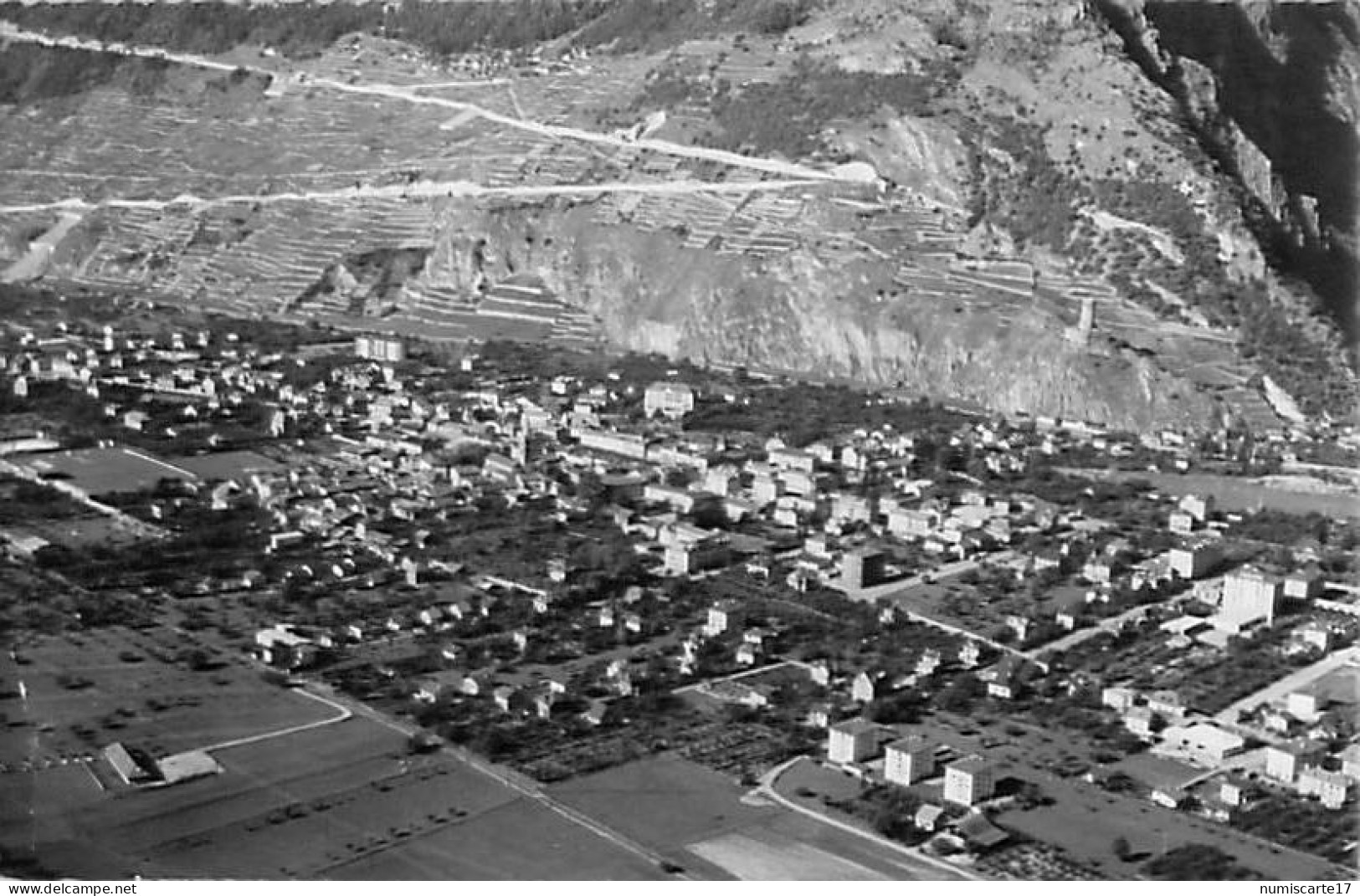 Cpsm MARTIGNY, Vue Aérienne - Martigny