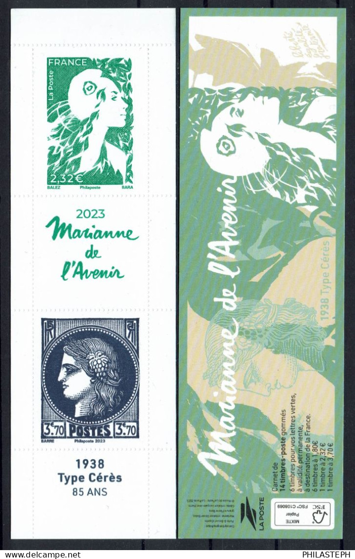 2024 - Carnet COMPLET - Marianne De L'Avenir / Cérès  YT C 1533 Neuf ** (BC 1533) - 2023-... Marianne De L’avenir