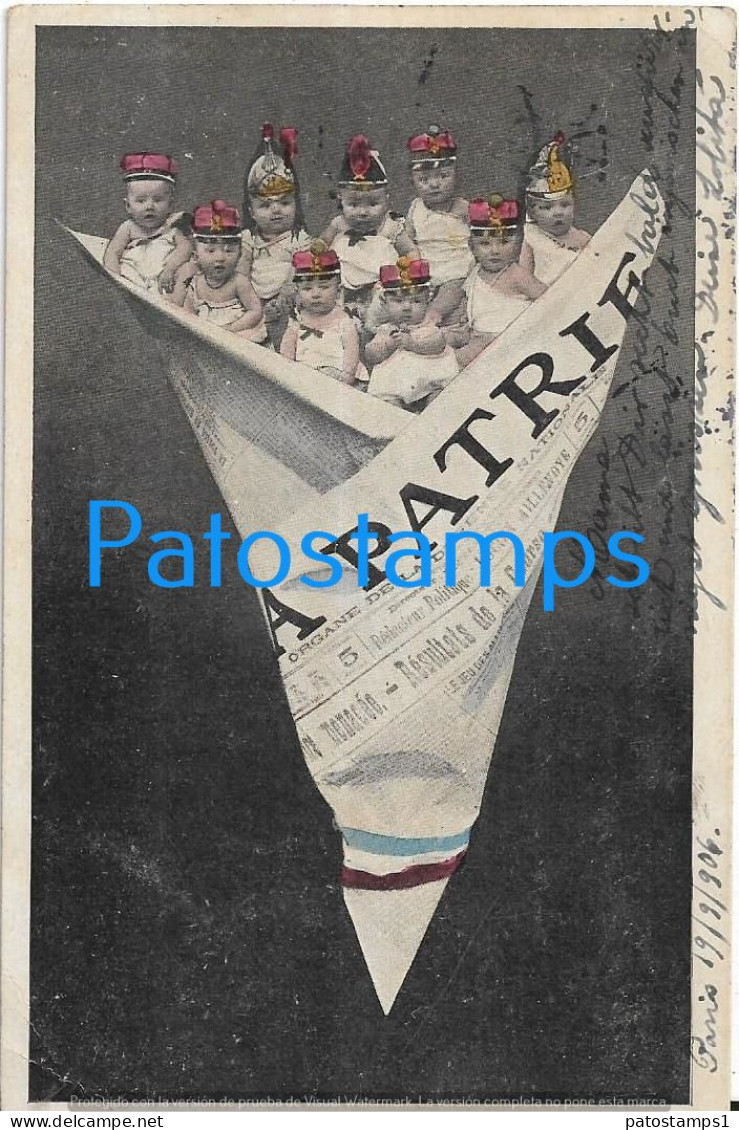 226165 ART ARTE FRANCE PATRIOTIC VERY BABY CIRCULATED TO ARGENTINA POSTAL POSTCARD - Unclassified