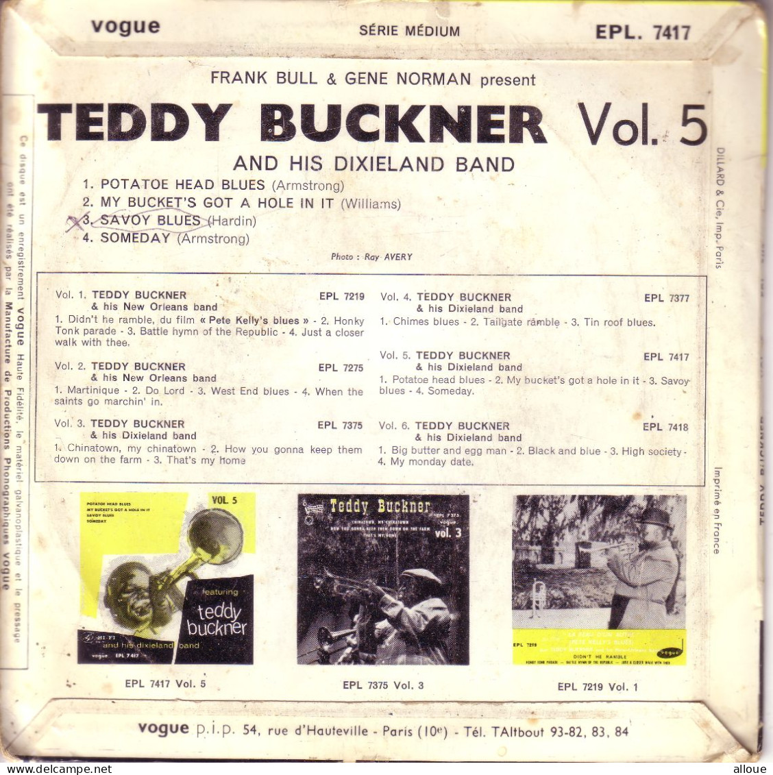 TEDDY BUCKNER - FR EP POTATOE HEAD BLUES + 3 - Jazz