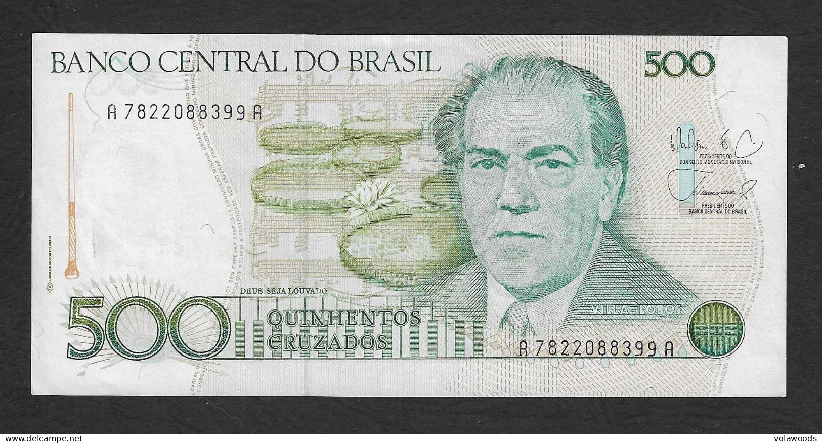 Brasile - Banconota Non Circolata FdS UNC Da 500 Cruzados P-212d - 1988 #19 - Brasil