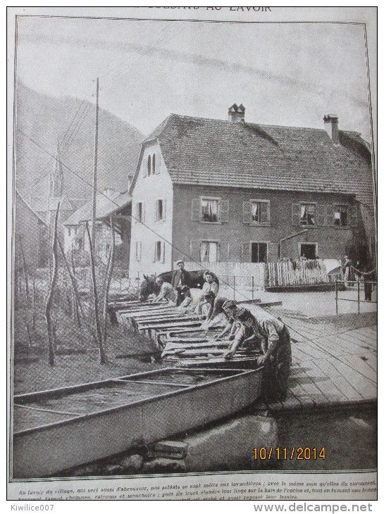 Guerre  14-18 Soldats Au Lavoir Du Village - Non Classés