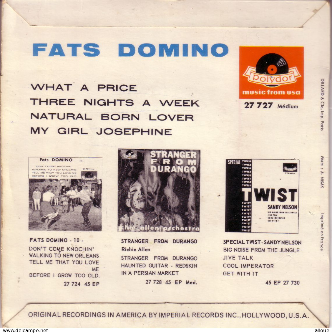 FATS DOMINO - FR EP WHAT A PRICE + 3 - Rock