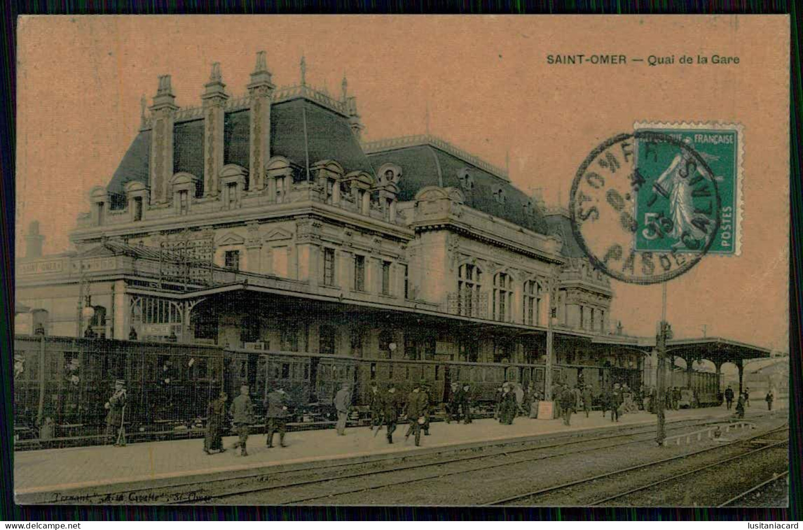 FRANCE - SAINT-OMER - Quai De La Gare.   Carte Postale - Gares - Sans Trains