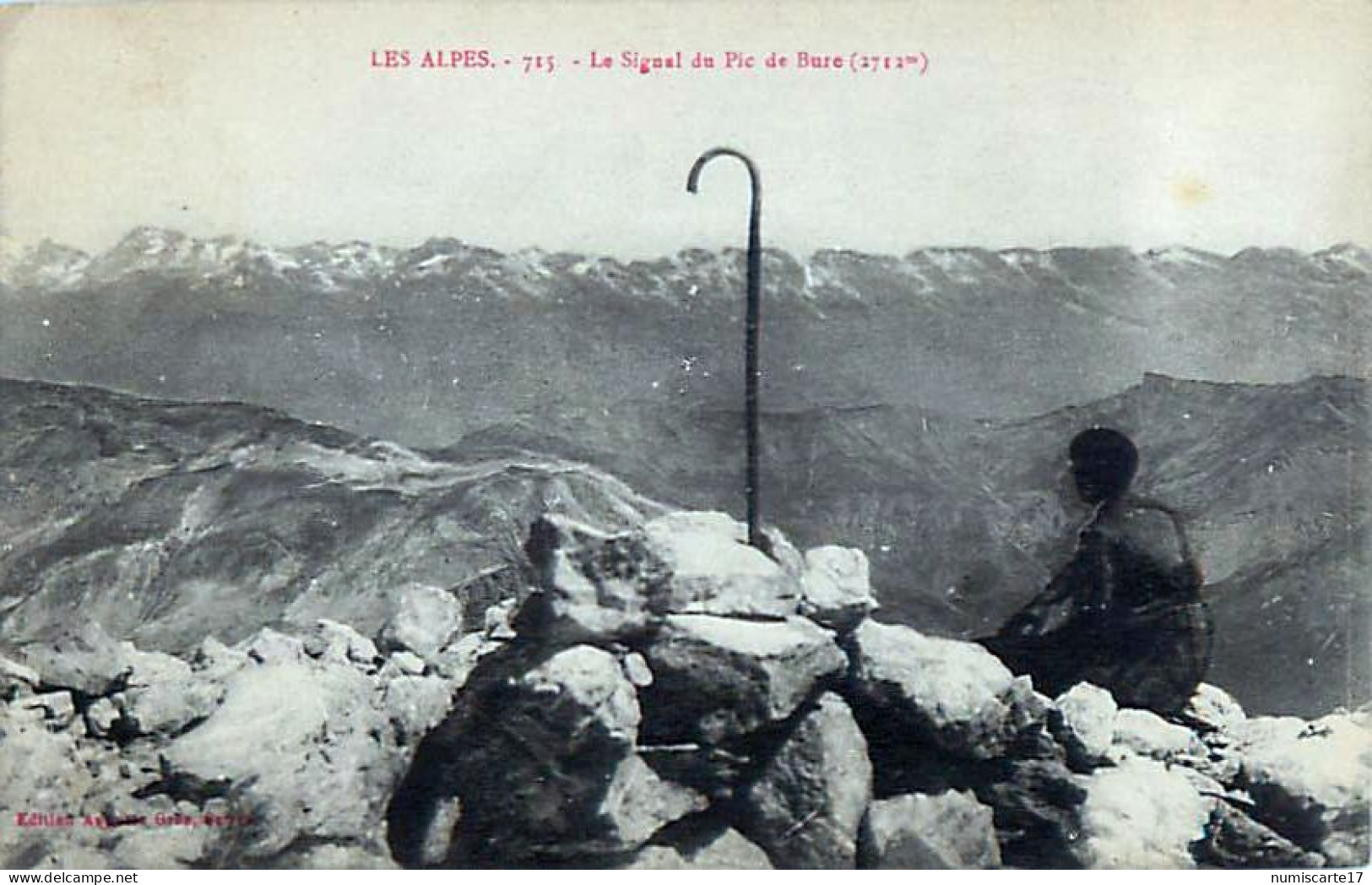Cpa LES ALPES - Le Signal Du Pic De Bure 2712m - Ed Auguste Gros Serres 715 - Rare - - Otros & Sin Clasificación