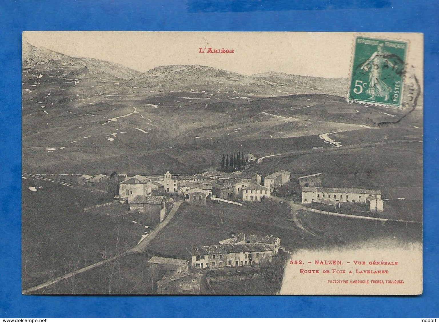 CPA - 09 - Nalzen - Vue Générale - Route De Foix à Lavelanet - Circulée - Other & Unclassified