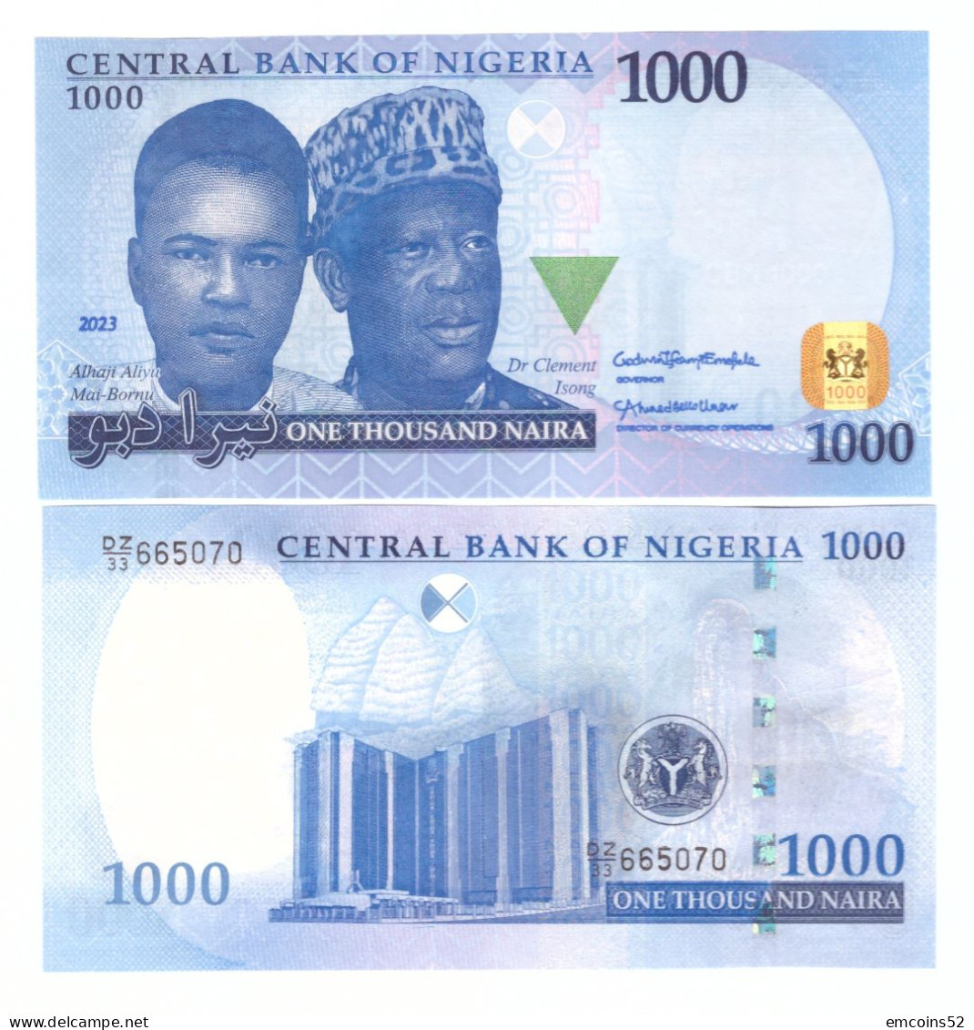 NIGERIA 1000 NAIRA 2023 P-W49  UNC  DZ/33 - Nigeria