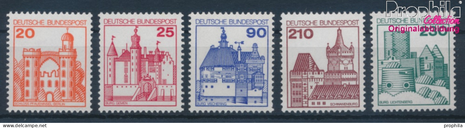 BRD 995R-999R Mit Zählnummer (kompl.Ausg.) Postfrisch 1978 Burgen Und Schlösser (10357733 - Ungebraucht