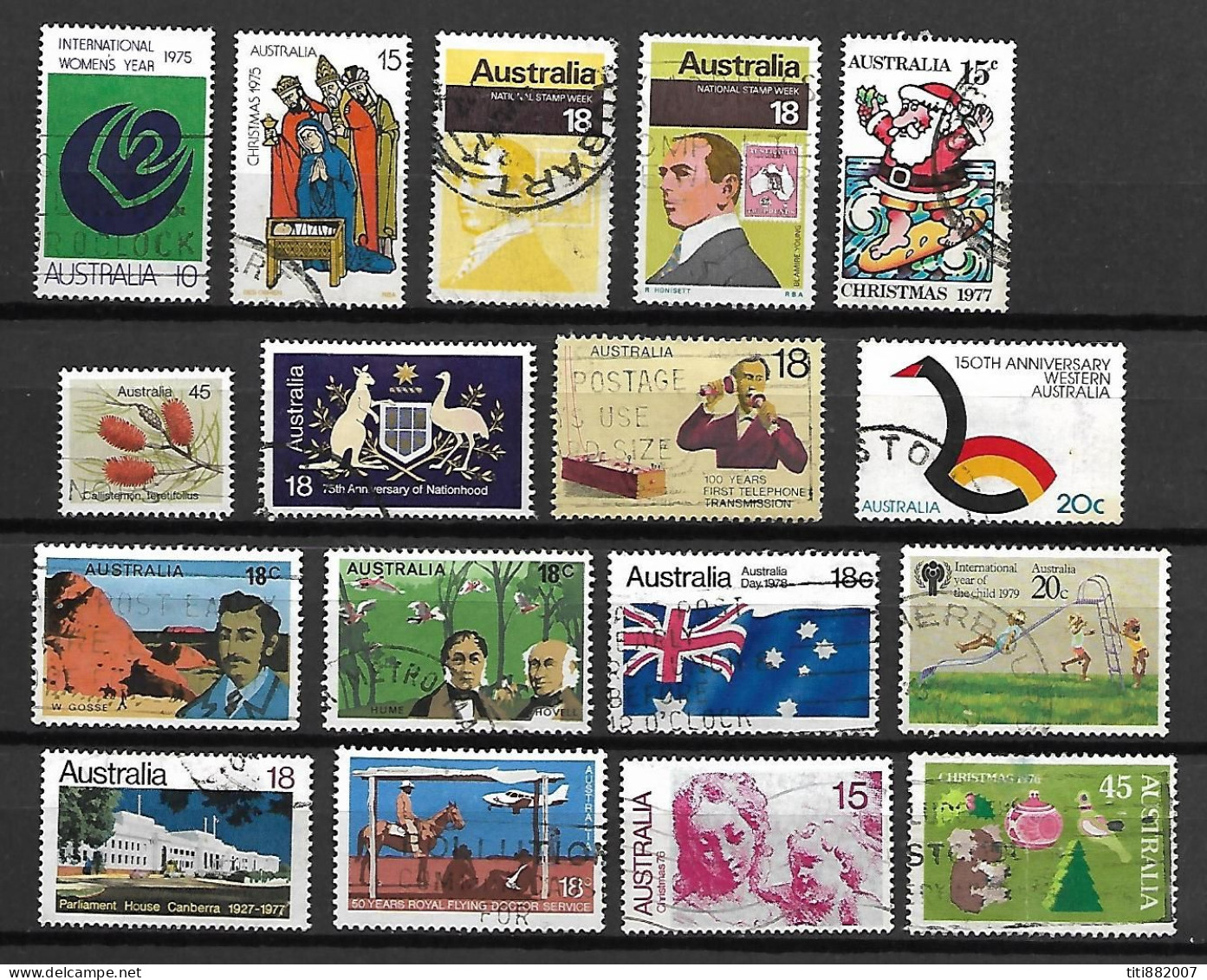 AUSTRALIE   -  1976 / 77.   L O T   -    17 Oblitérés. - Used Stamps