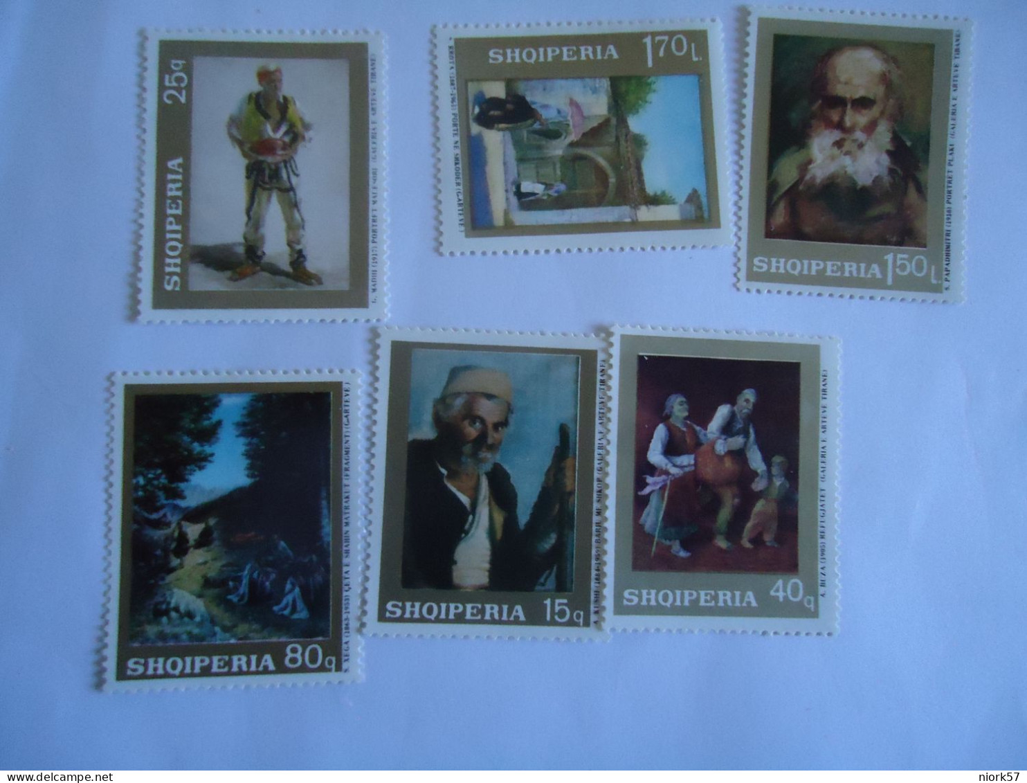 ALBANIA  SET 6  MNH 4 MLN 2  STAMPS  PAINTING - Otros & Sin Clasificación