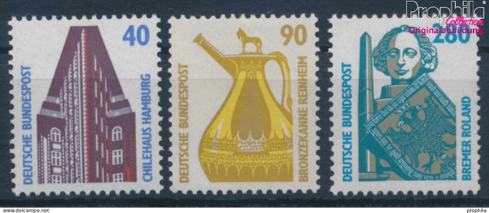 BRD 1379R-1381R Mit Zählnummer (kompl.Ausg.) Postfrisch 1988 Sehenswürdigkeiten (10357643 - Unused Stamps