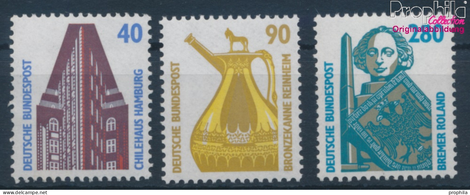 BRD 1379R-1381R Mit Zählnummer (kompl.Ausg.) Postfrisch 1988 Sehenswürdigkeiten (10357644 - Unused Stamps