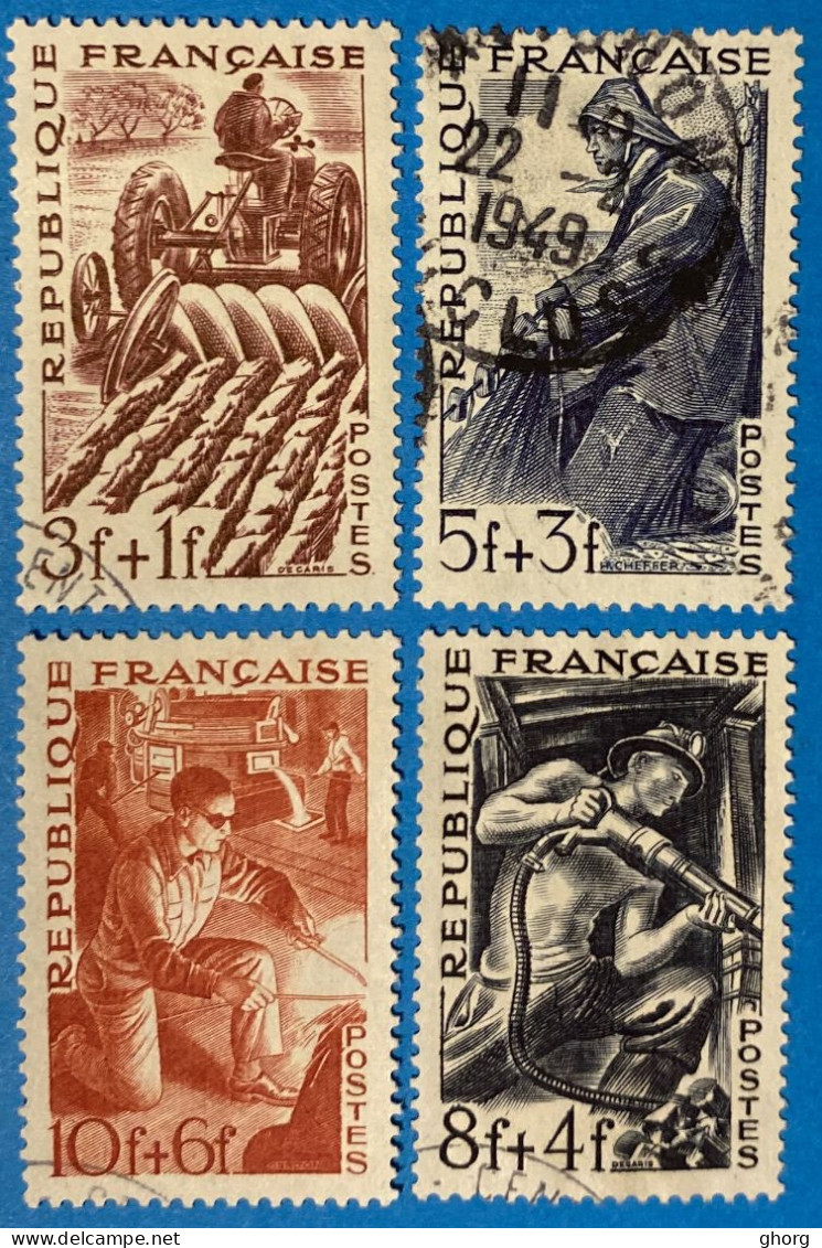 France 1949 : Série Des Métiers N°823 à 826 Oblitérés - Used Stamps