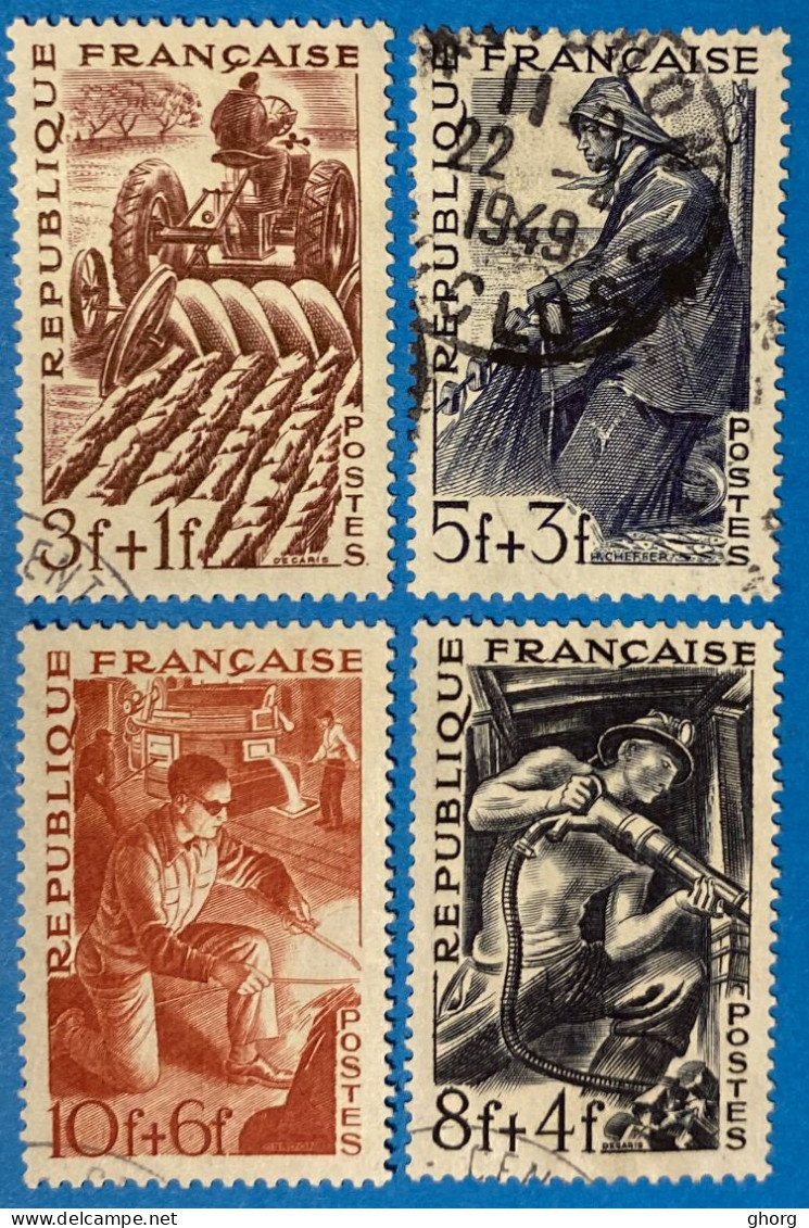 France 1949 : Série Des Métiers N°823 à 826 Oblitérés - Oblitérés